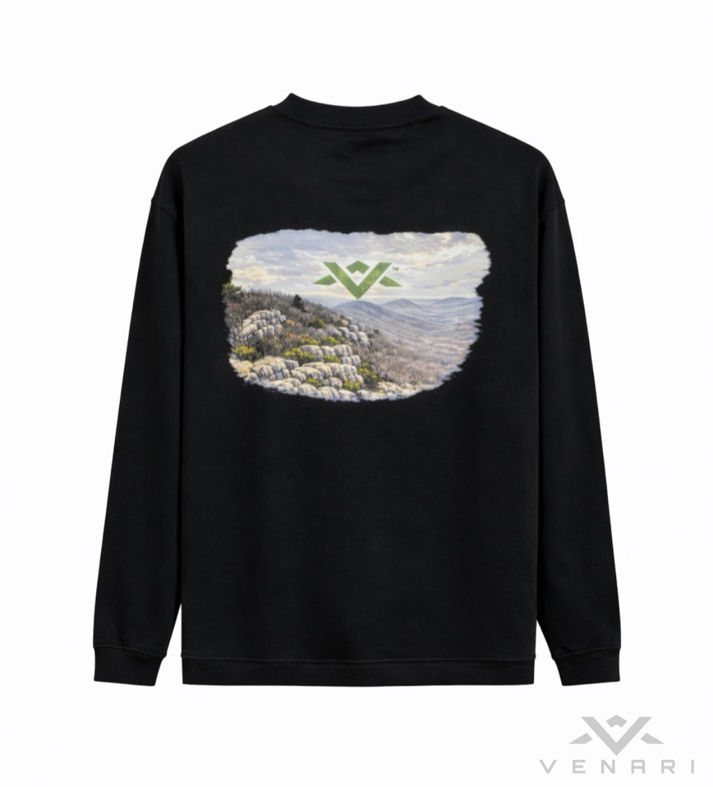 Back view of Venari Field Crewneck Sweatshirt
